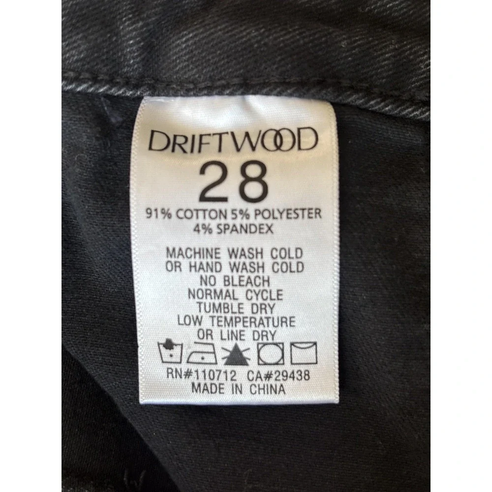 Driftwood Farrah Jeans Womens 28 Black Flare Floral Embroidered Denim Boho - Picture 4 of 7